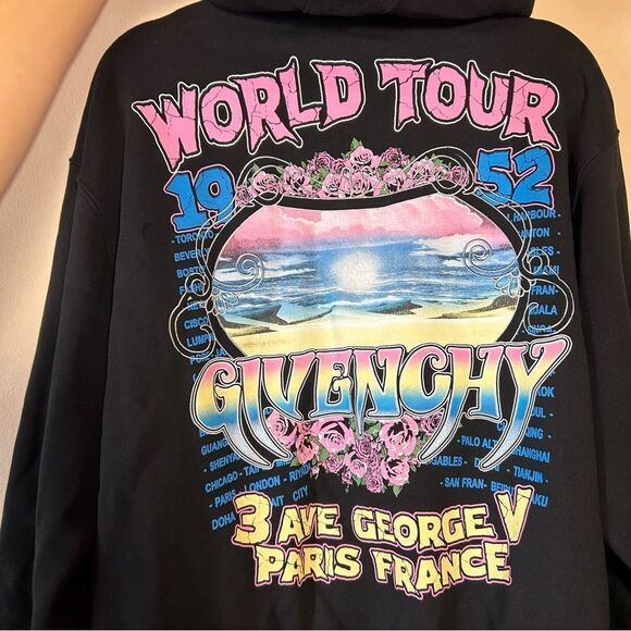 NWT Givenchy Givenchy World Tour cotton fleece hoodie small - Picture 4 of 9